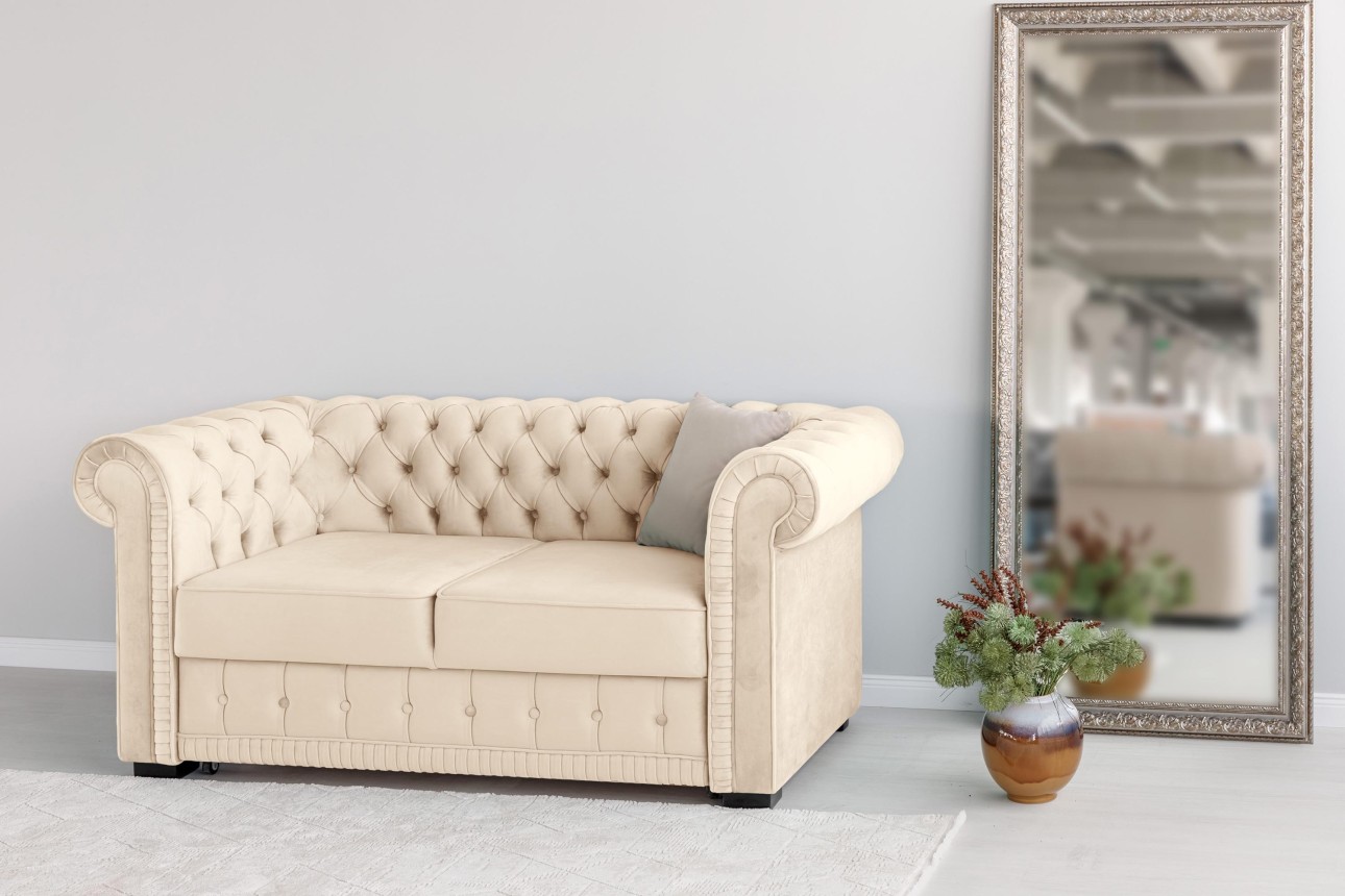 Canapea PRINCESS 2, 2 locuri, ladă de depozitare, 2470x900x810 mm.