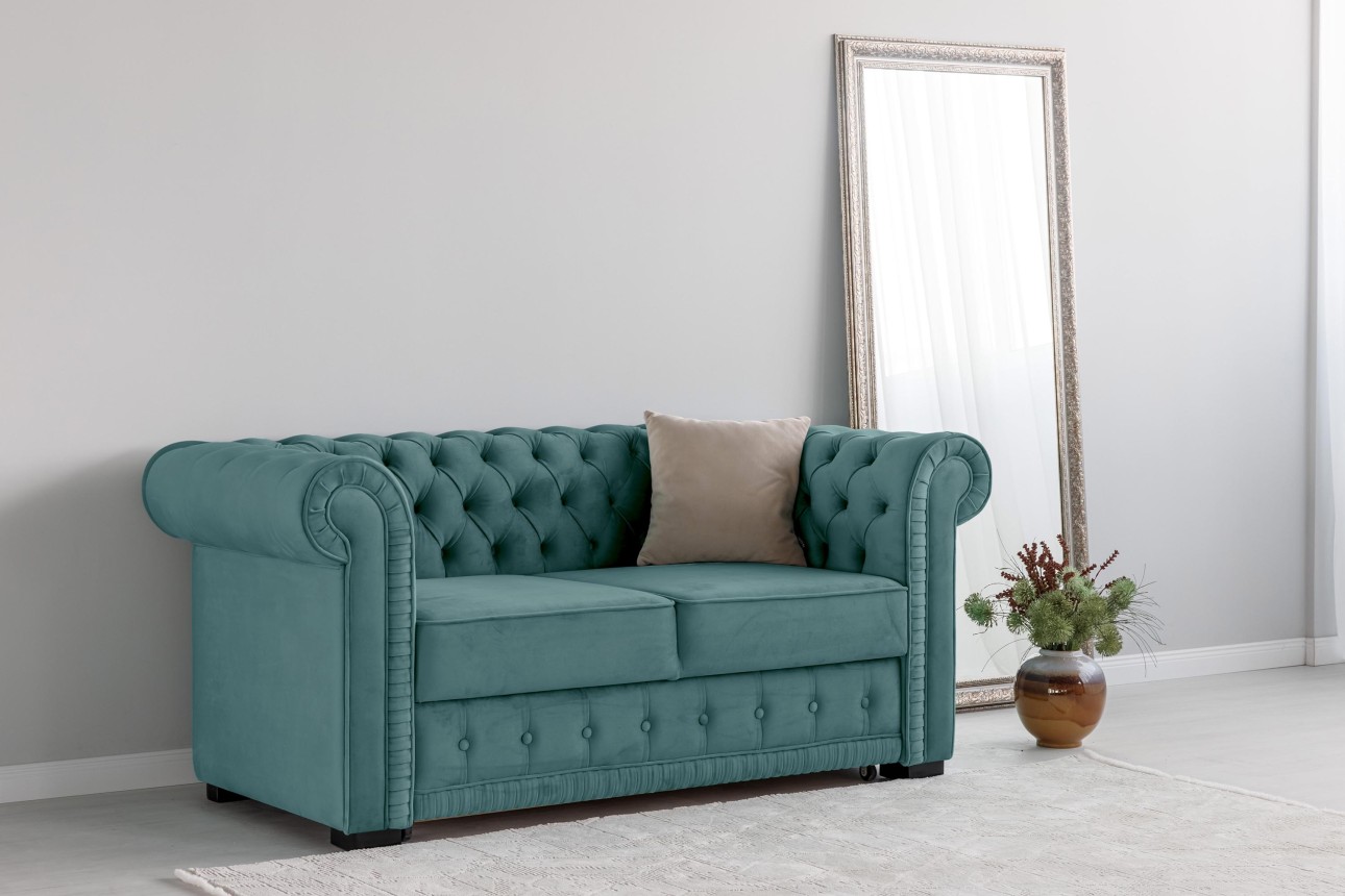 Canapea PRINCESS 2, 2 locuri, ladă de depozitare, 2470x900x810 mm.