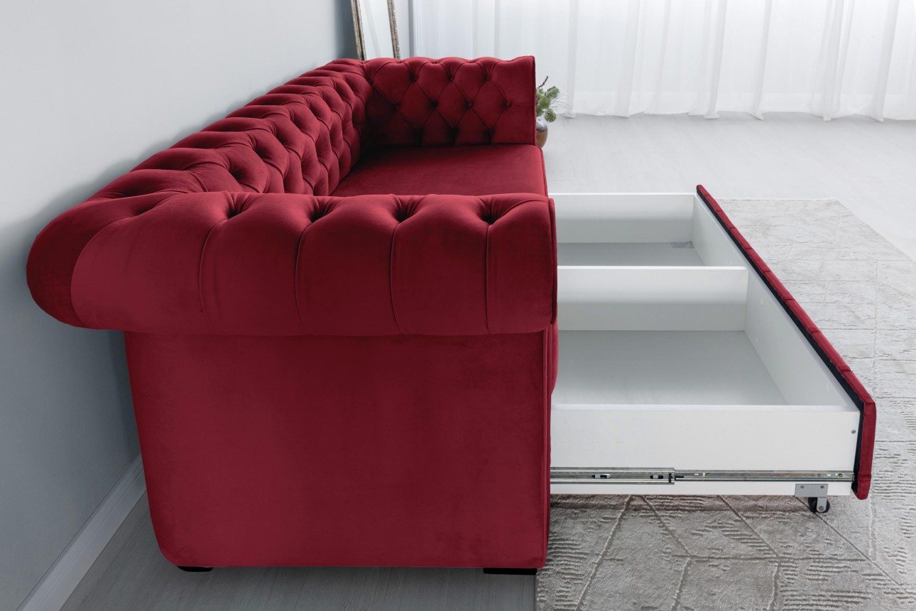 Canapea PRINCESS 2, 2 locuri, ladă de depozitare, 2470x900x810 mm.