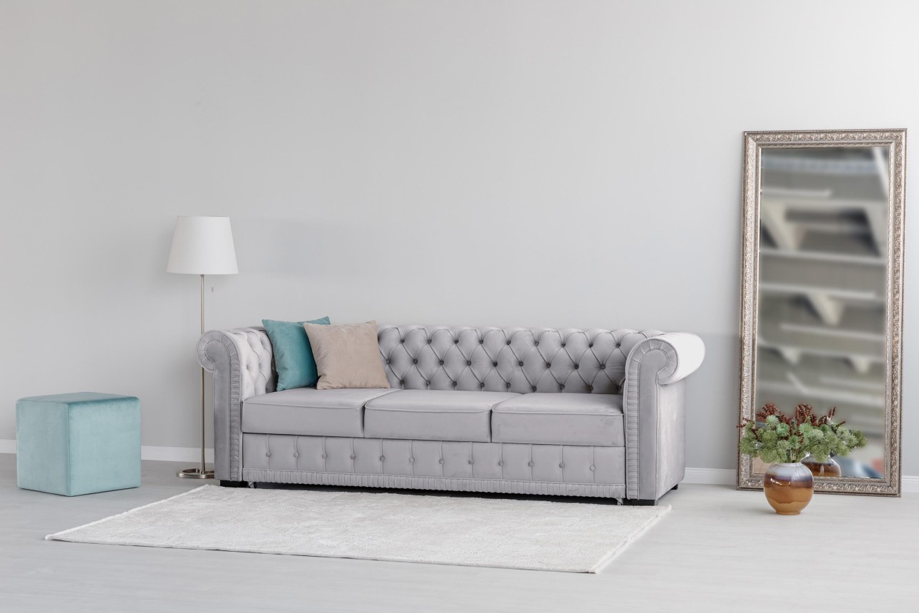 Canapea extensibilă PRINCESS 3, 3 locuri, 2470x980x 810, spațiu de dormit 1950x1330 mm.