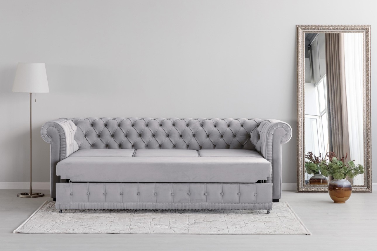 Canapea extensibilă PRINCESS 3, 3 locuri, 2470x980x 810, spațiu de dormit 1950x1330 mm.