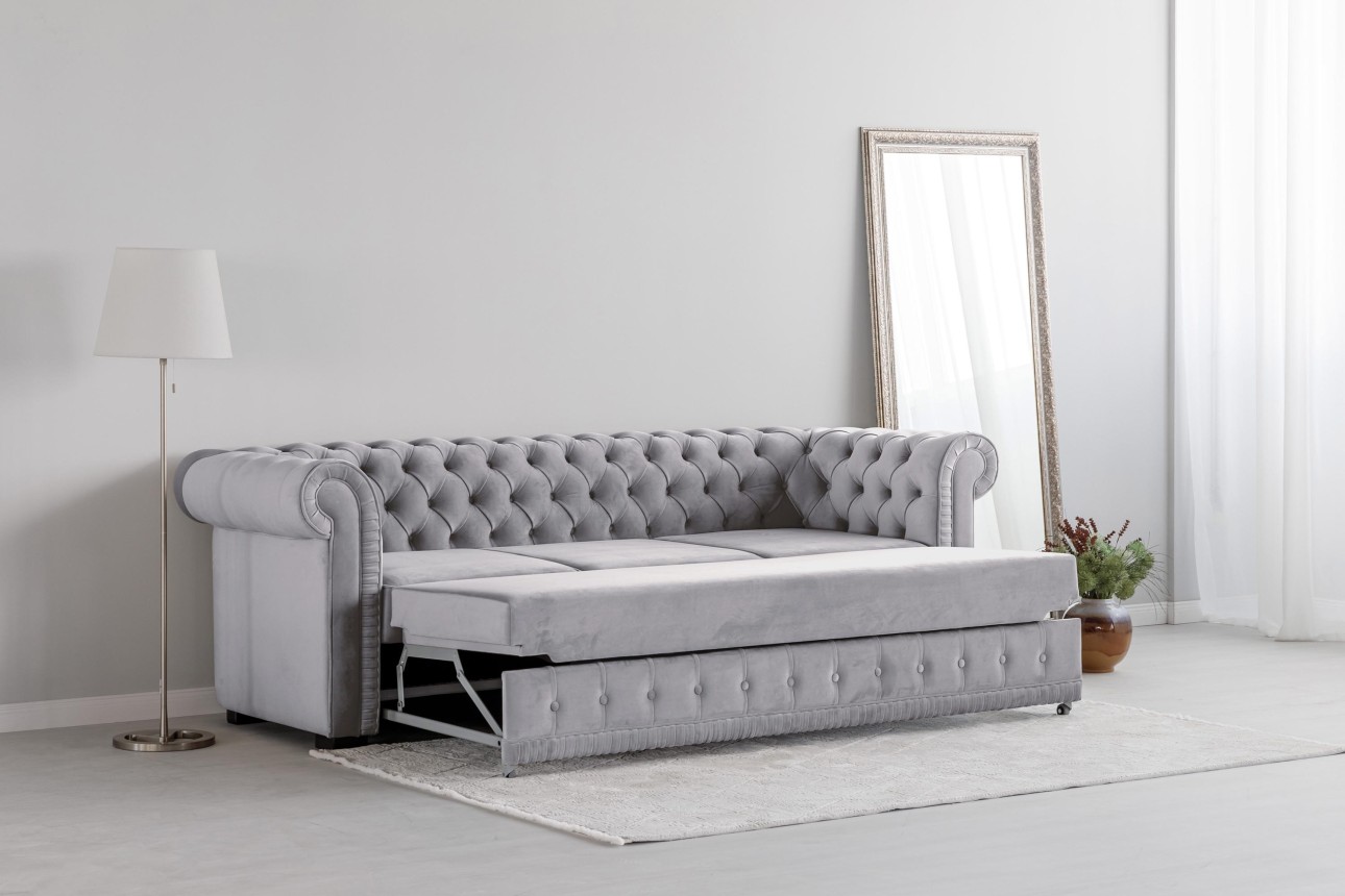 Canapea extensibilă PRINCESS 3, 3 locuri, 2470x980x 810, spațiu de dormit 1950x1330 mm.