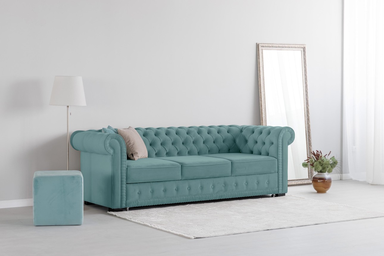 Canapea extensibilă PRINCESS 3, 3 locuri, 2470x980x 810, spațiu de dormit 1950x1330 mm.