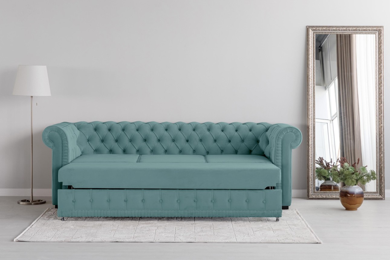 Canapea extensibilă PRINCESS 3, 3 locuri, 2470x980x 810, spațiu de dormit 1950x1330 mm.