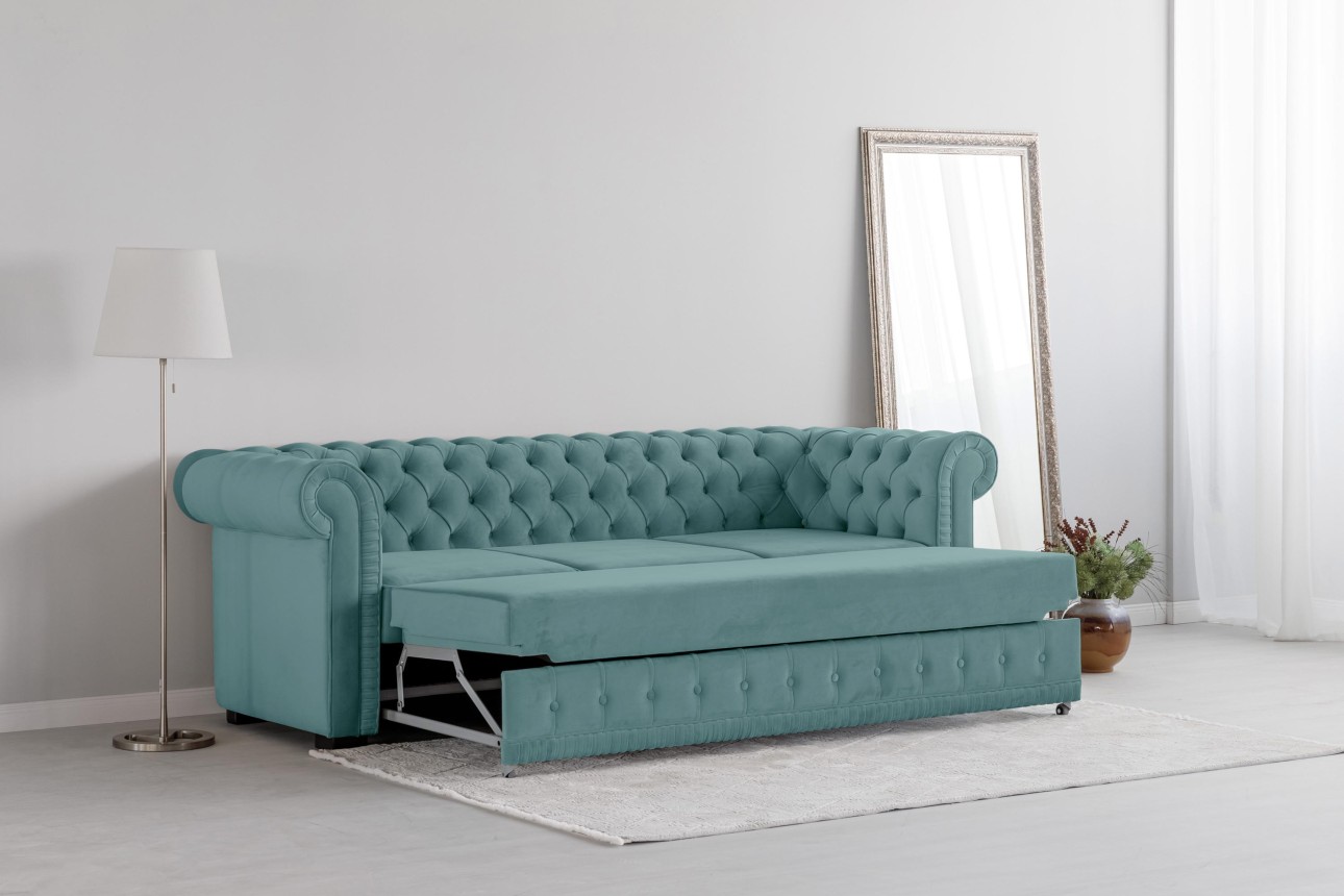 Canapea extensibilă PRINCESS 3, 3 locuri, 2470x980x 810, spațiu de dormit 1950x1330 mm.
