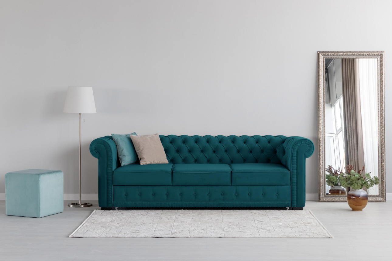 Canapea extensibilă PRINCESS 3, 3 locuri, 2470x980x 810, spațiu de dormit 1950x1330 mm.