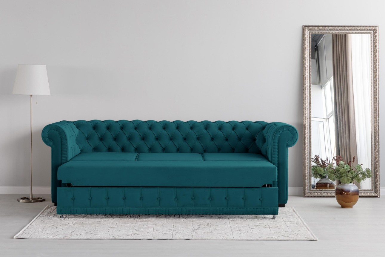Canapea extensibilă PRINCESS 3, 3 locuri, 2470x980x 810, spațiu de dormit 1950x1330 mm.