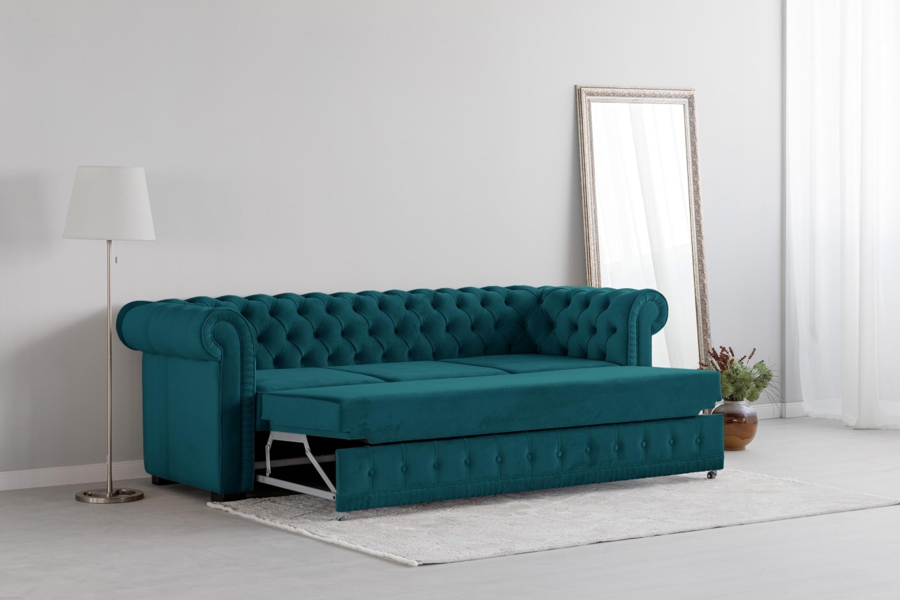 Canapea extensibilă PRINCESS 3, 3 locuri, 2470x980x 810, spațiu de dormit 1950x1330 mm.
