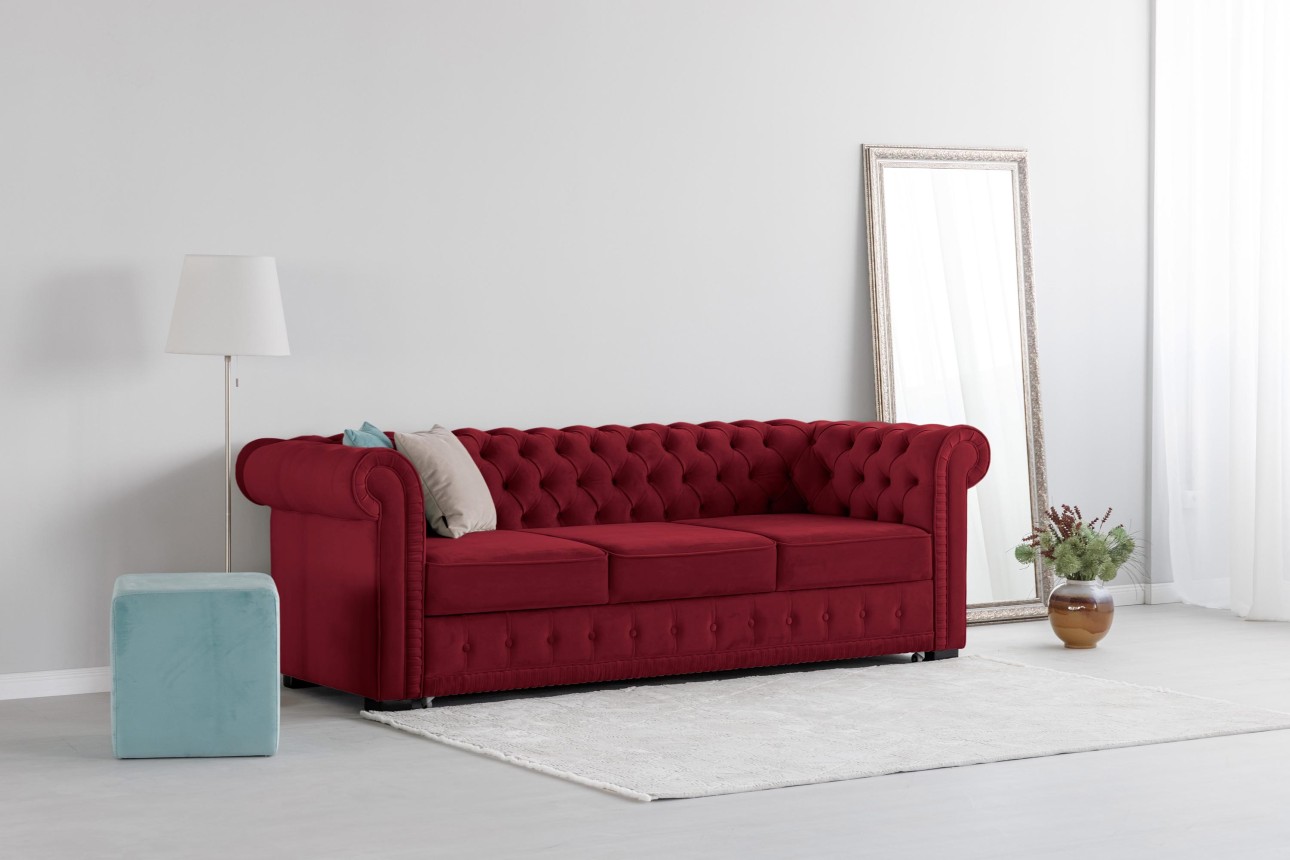 Canapea extensibilă PRINCESS 3, 3 locuri, 2470x980x 810, spațiu de dormit 1950x1330 mm.