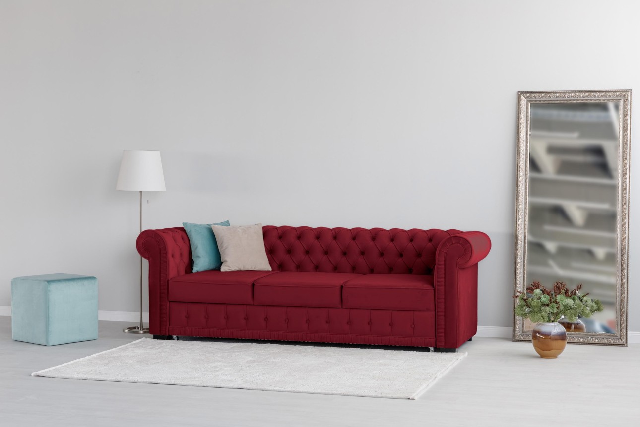 Canapea extensibilă PRINCESS 3, 3 locuri, 2470x980x 810, spațiu de dormit 1950x1330 mm.