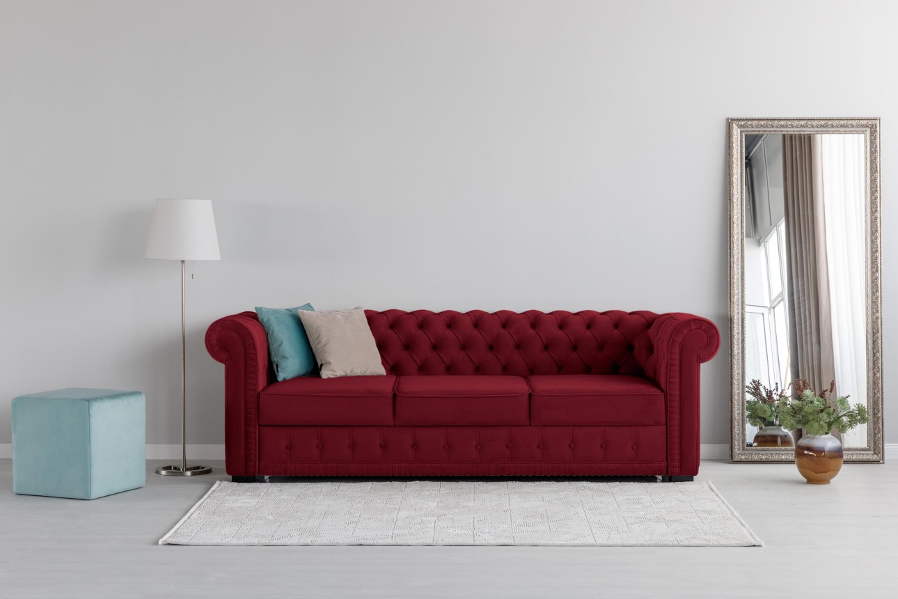 Canapea extensibilă PRINCESS 3, 3 locuri, 2470x980x 810, spațiu de dormit 1950x1330 mm.