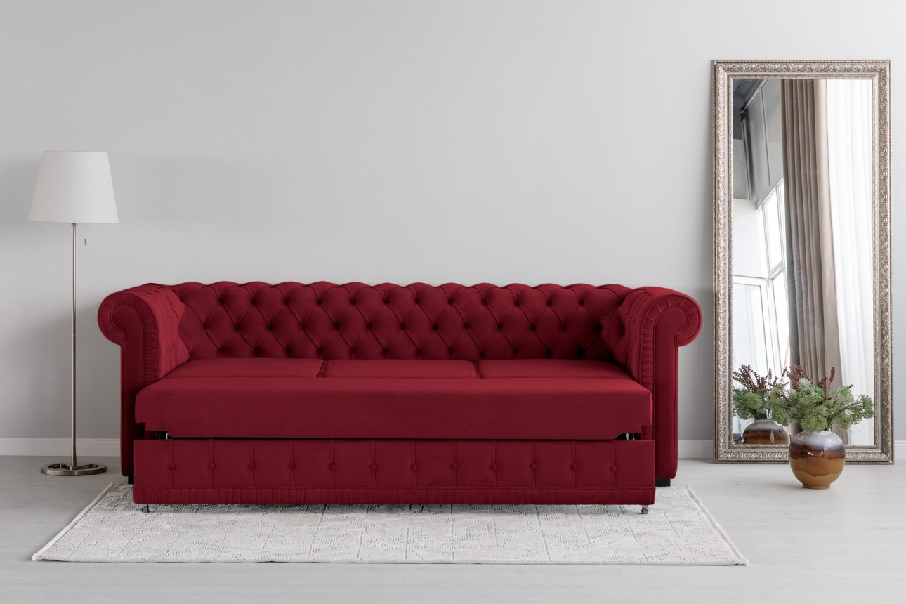 Canapea extensibilă PRINCESS 3, 3 locuri, 2470x980x 810, spațiu de dormit 1950x1330 mm.