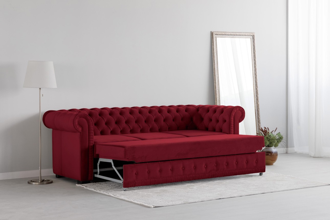 Canapea extensibilă PRINCESS 3, 3 locuri, 2470x980x 810, spațiu de dormit 1950x1330 mm.
