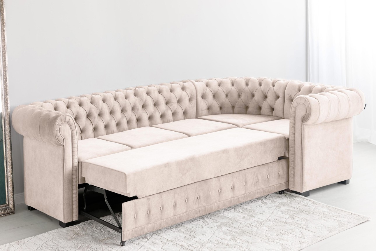 Colțar extensibil PRINCESS 3, 3200x1800x810 mm, spațiu de dormit 2600x1320 mm.