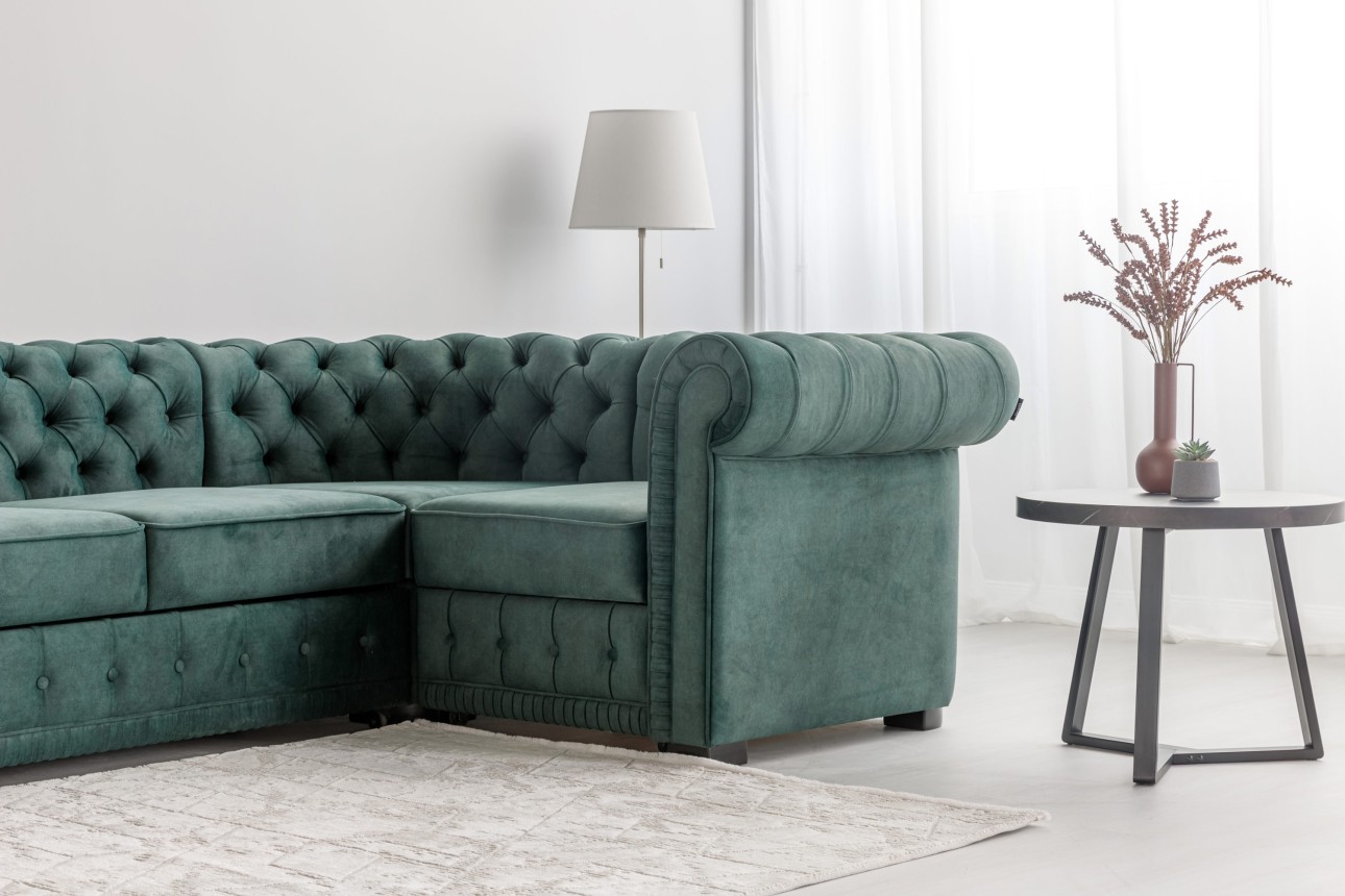 Colțar extensibil PRINCESS 3, 3200x1800x810 mm, spațiu de dormit 2600x1320 mm.