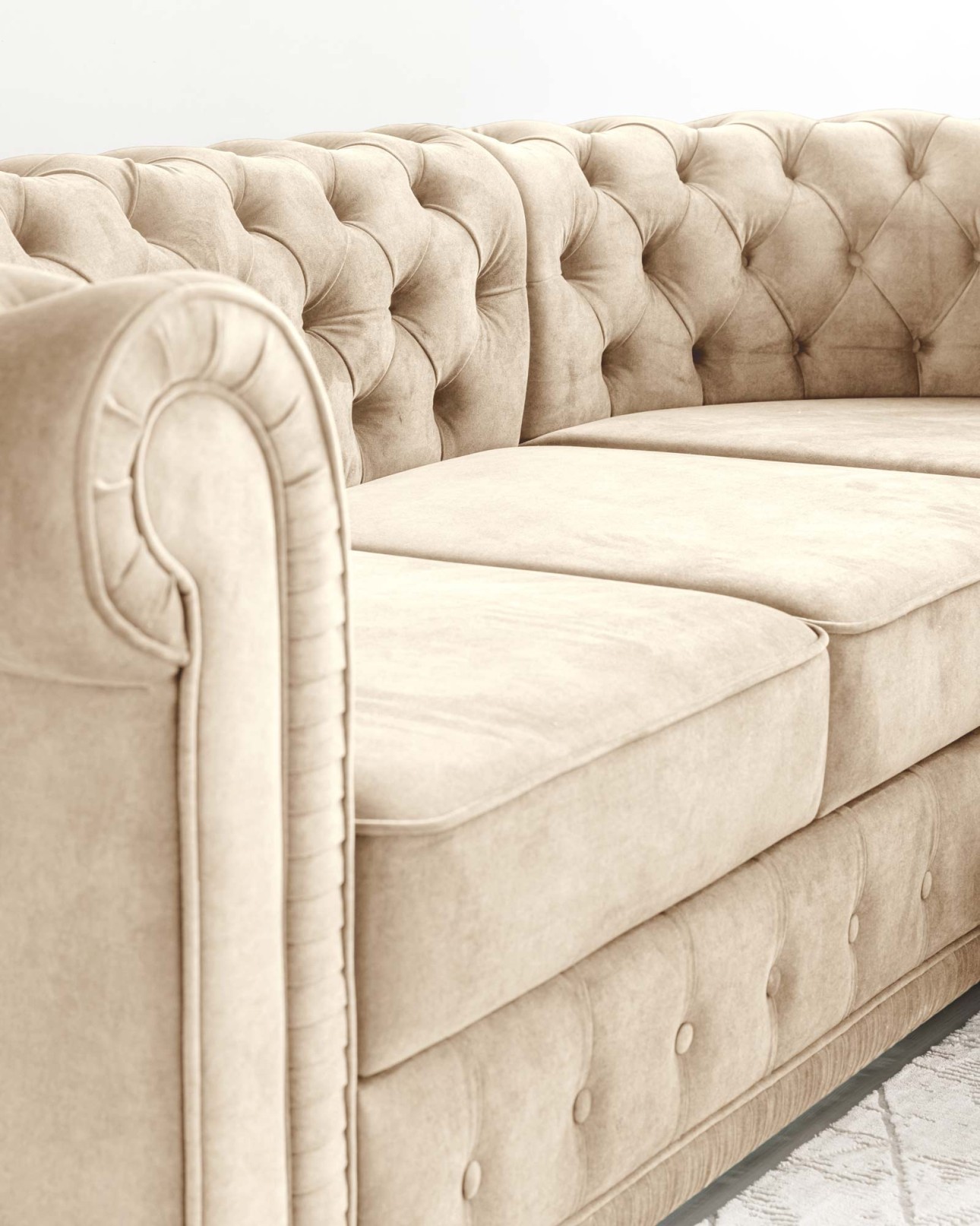 Colțar extensibil PRINCESS 3, 3200x1800x810 mm, spațiu de dormit 2600x1320 mm.