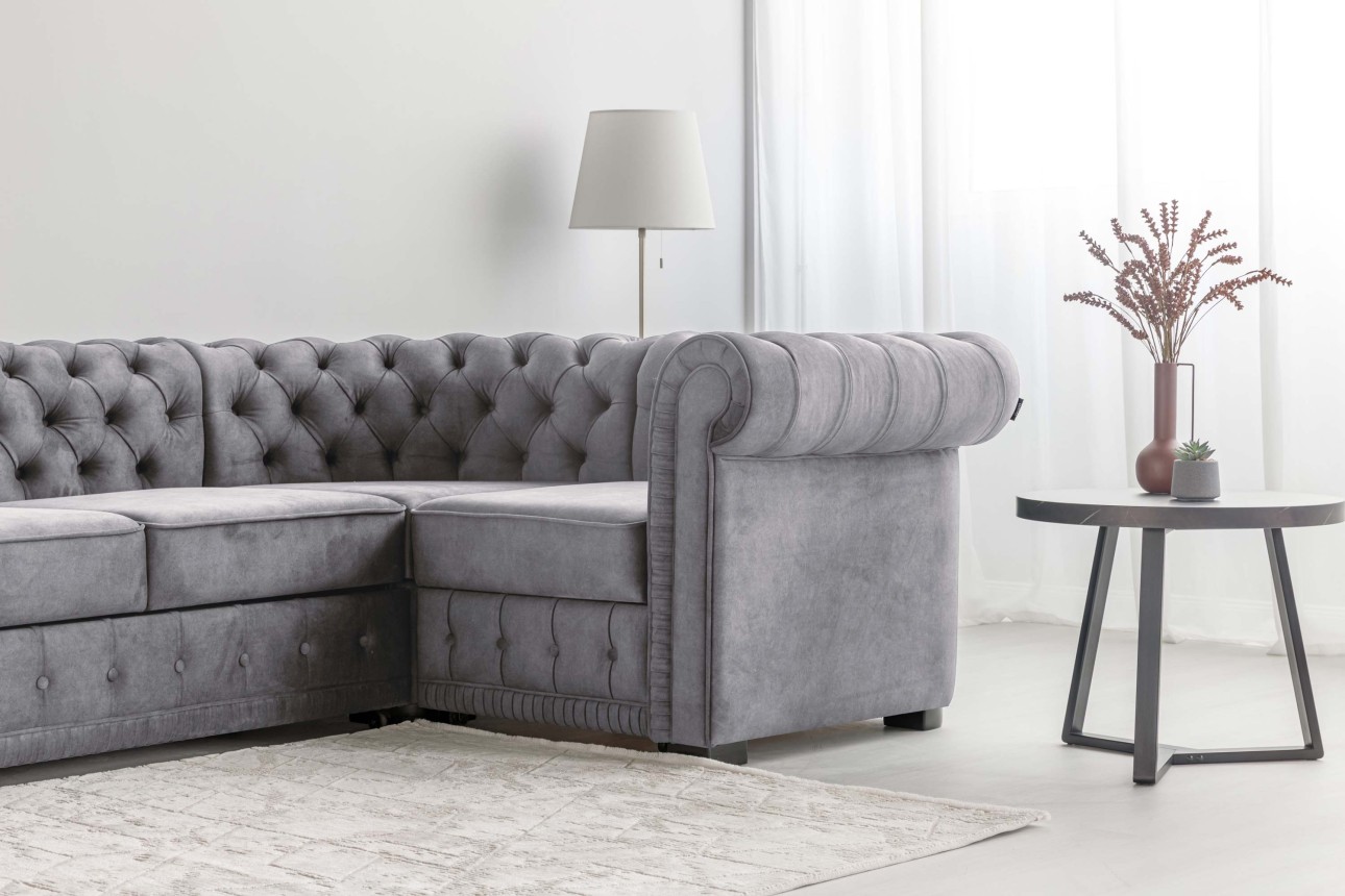 Colțar extensibil PRINCESS 3, 3200x1800x810 mm, spațiu de dormit 2600x1320 mm.