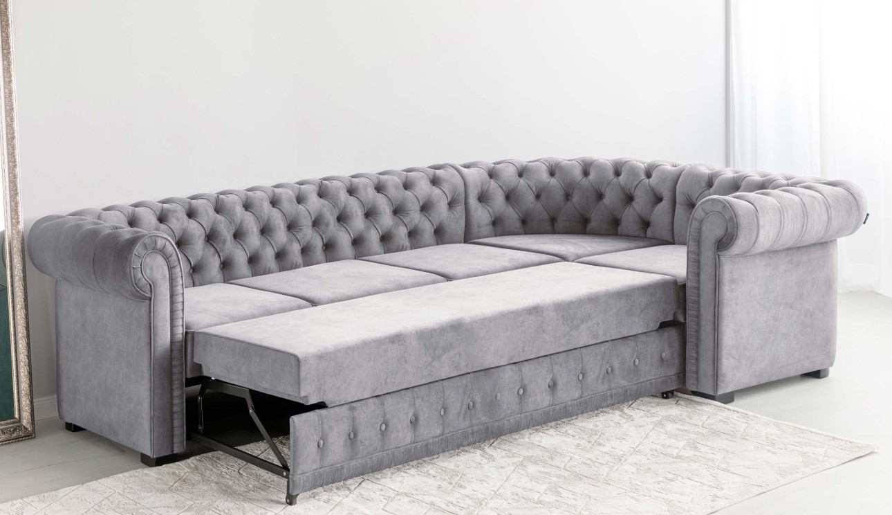 Colțar extensibil PRINCESS 3, 3200x1800x810 mm, spațiu de dormit 2600x1320 mm.