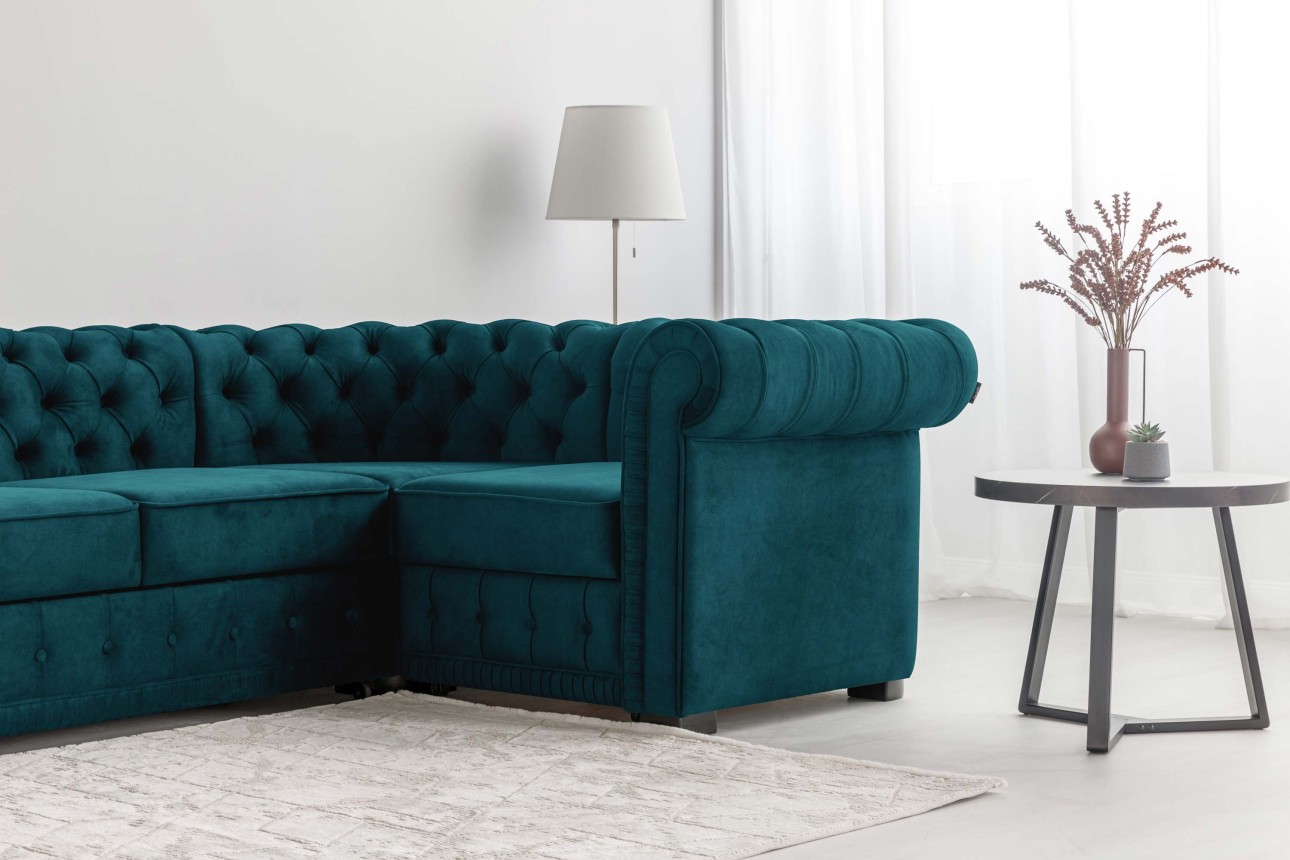 Colțar extensibil PRINCESS 3, 3200x1800x810 mm, spațiu de dormit 2600x1320 mm.