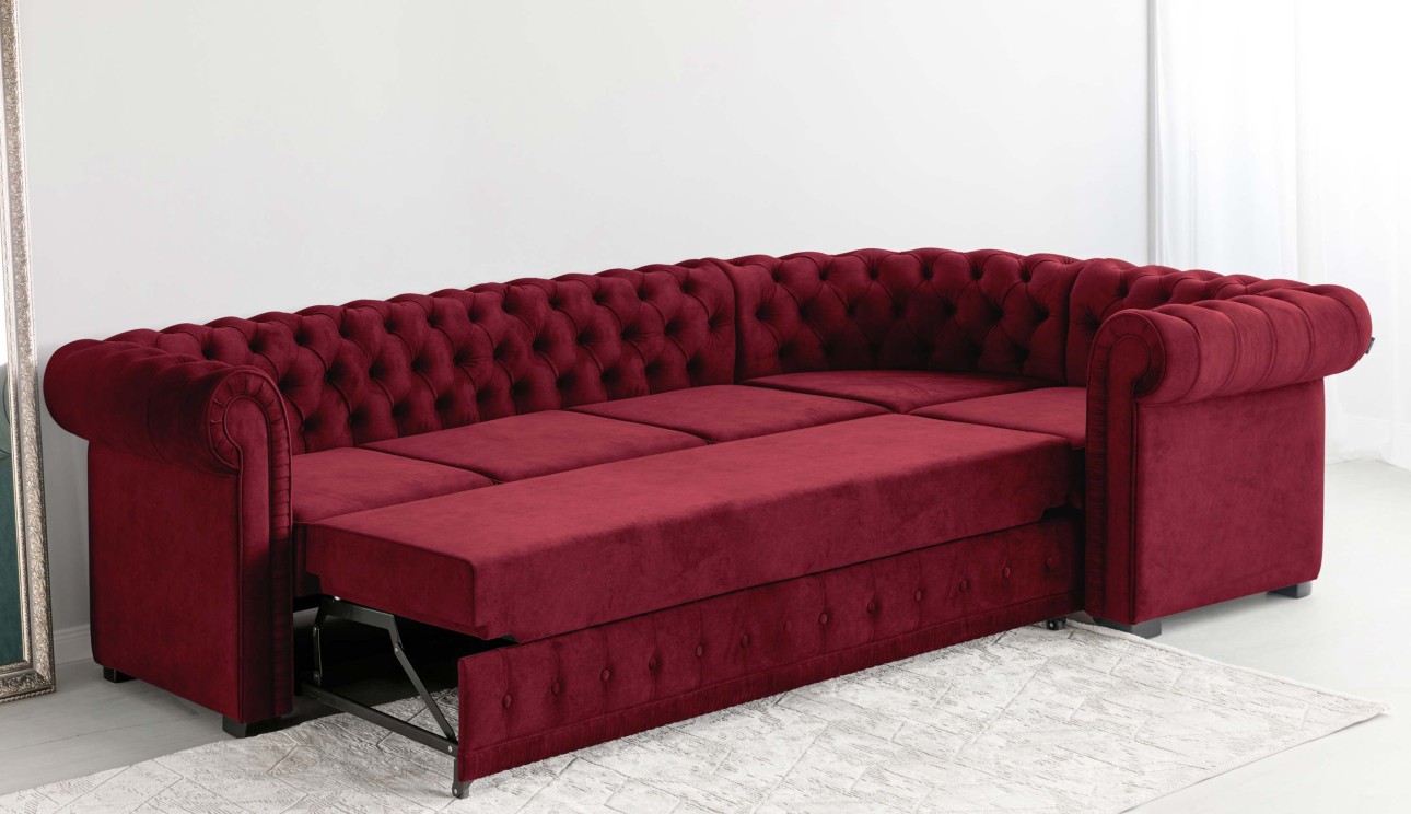 Colțar extensibil PRINCESS 3, 3200x1800x810 mm, spațiu de dormit 2600x1320 mm.
