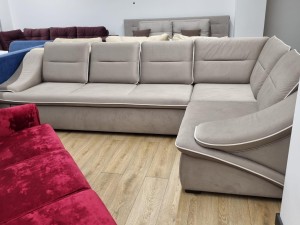 Colțar extensibil MERIDIANI 3, cu ladă de depozitare, șezlong dreapta, 3170x1850x800 mm, spațiu de dormit 2660x1350 mm.