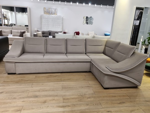 Colțar extensibil MERIDIANI 3, cu ladă de depozitare, șezlong dreapta, 3170x1850x800 mm, spațiu de dormit 2660x1350 mm.