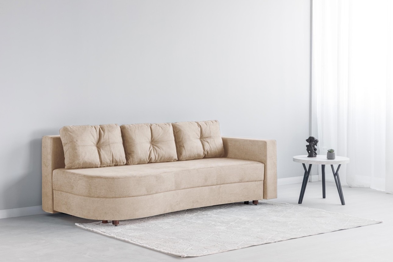 Canapea extensibilă GRACE (cotieră dreapta), cu ladă de depozitare, 2300x1000x770 mm, spațiu de dormit 2100x1500 mm.