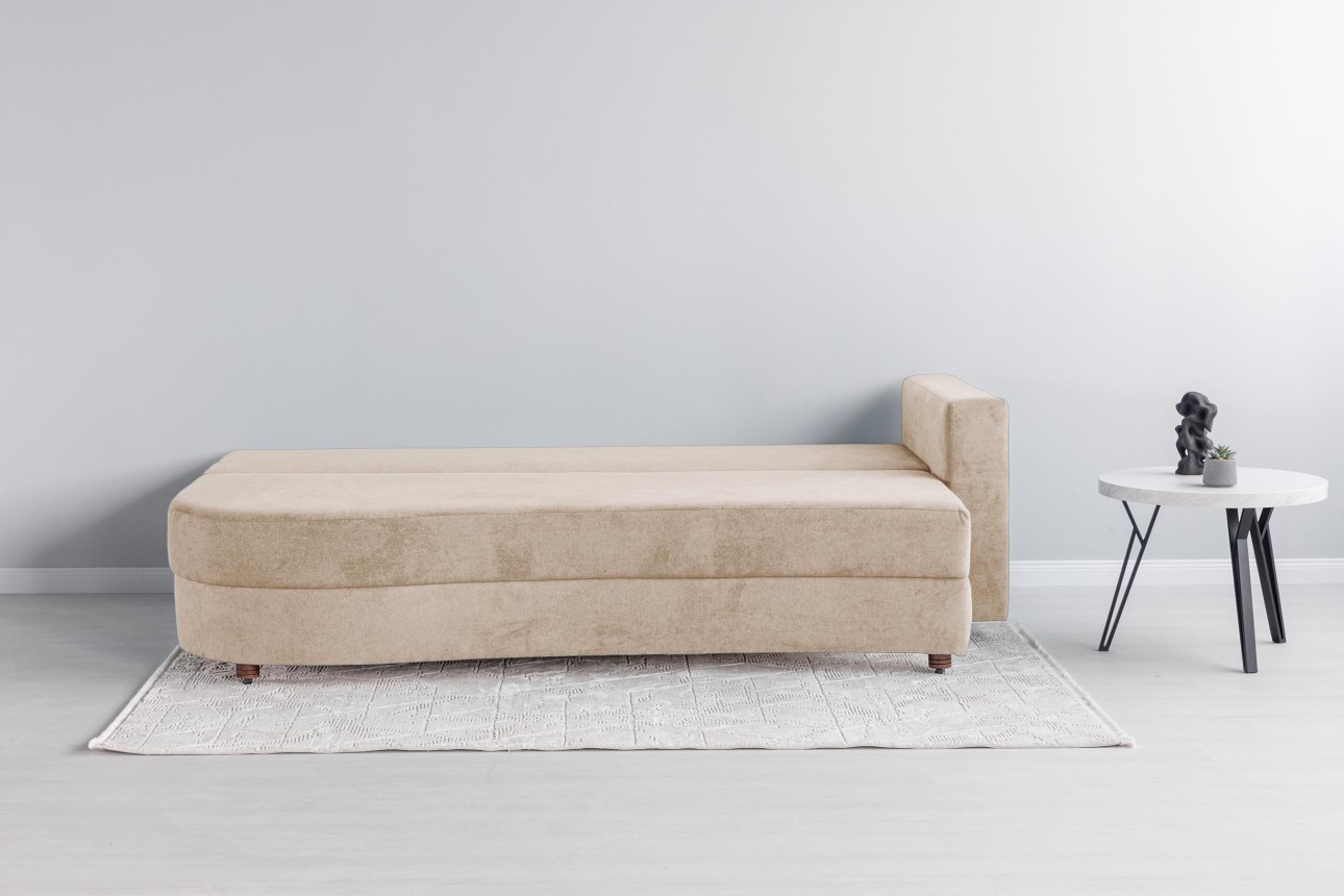 Canapea extensibilă GRACE (cotieră dreapta), cu ladă de depozitare, 2300x1000x770 mm, spațiu de dormit 2100x1500 mm.