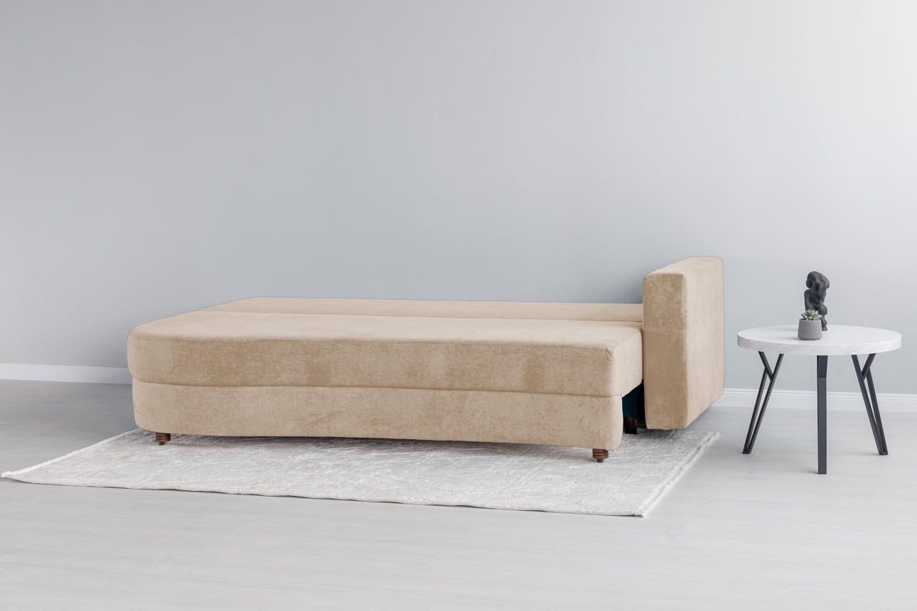Canapea extensibilă GRACE (cotieră dreapta), cu ladă de depozitare, 2300x1000x770 mm, spațiu de dormit 2100x1500 mm.