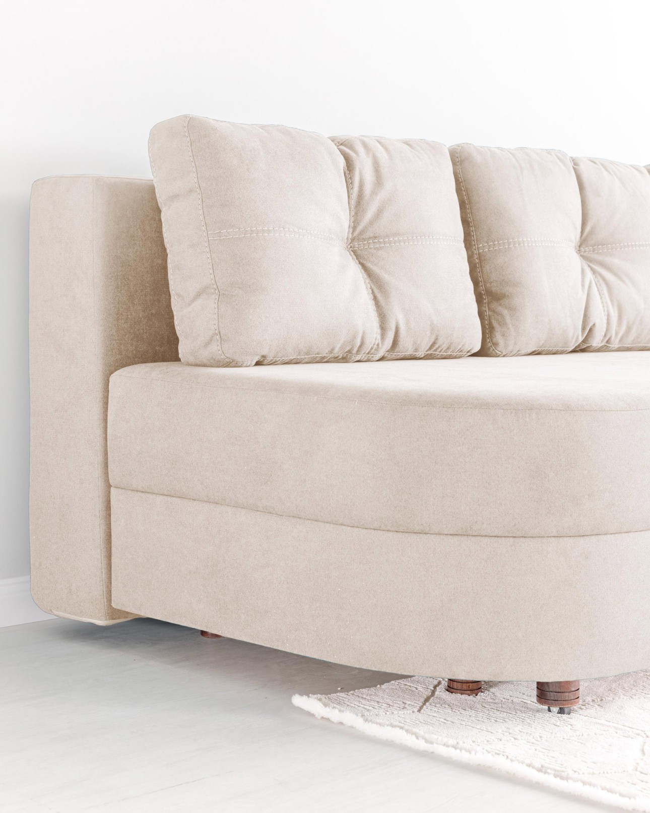 Canapea extensibilă GRACE (cotieră dreapta), cu ladă de depozitare, 2300x1000x770 mm, spațiu de dormit 2100x1500 mm.