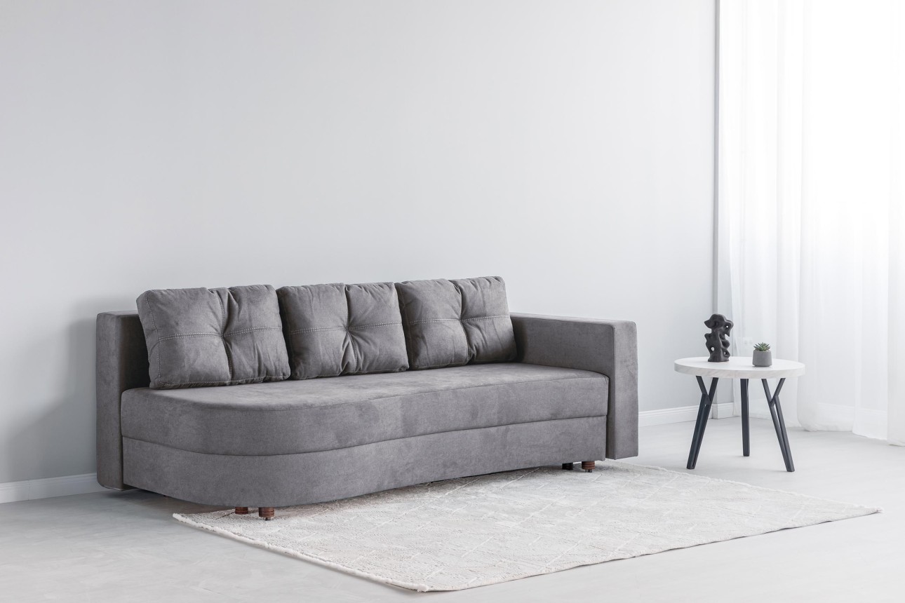 Canapea extensibilă GRACE (cotieră dreapta), cu ladă de depozitare, 2300x1000x770 mm, spațiu de dormit 2100x1500 mm.