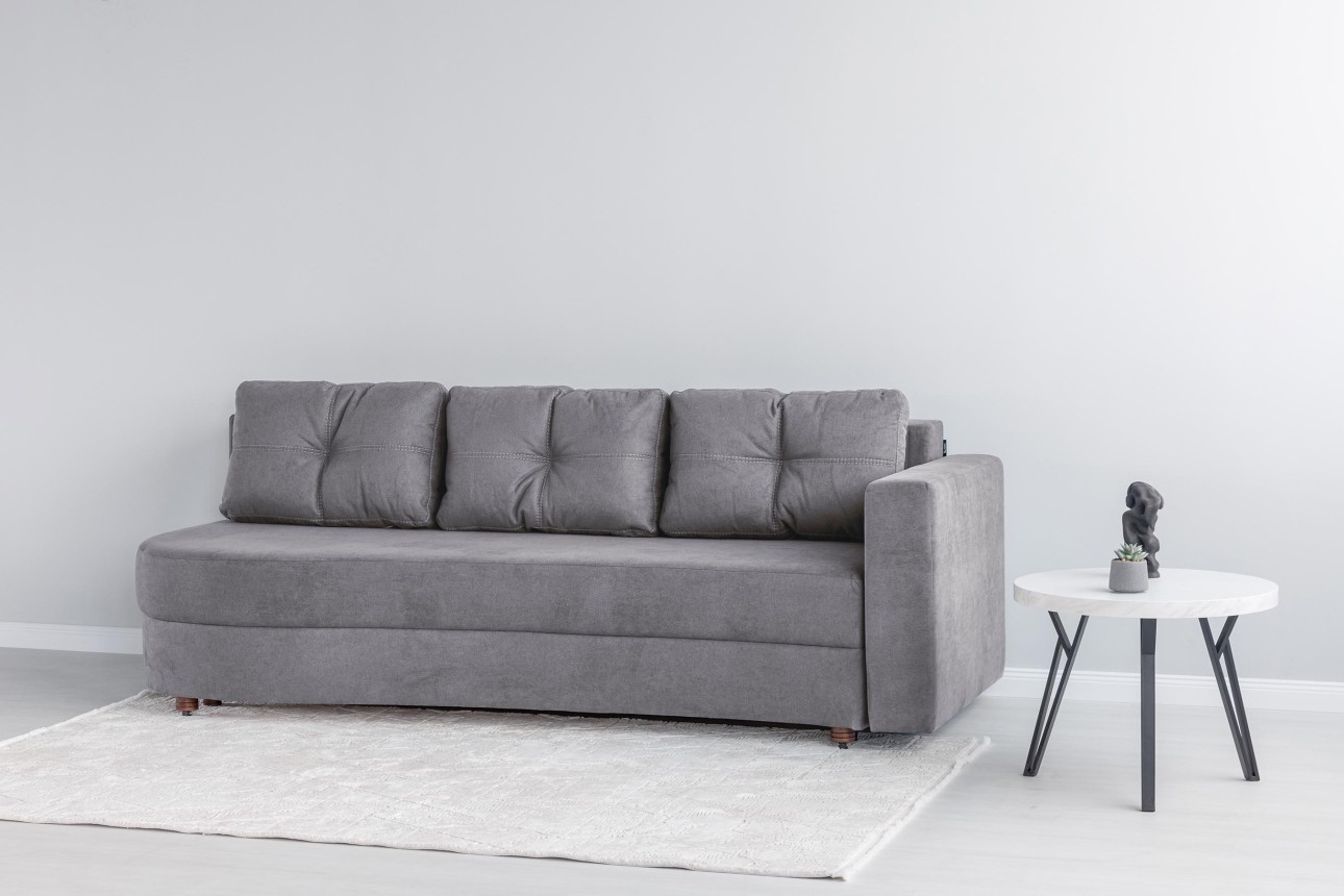 Canapea extensibilă GRACE (cotieră dreapta), cu ladă de depozitare, 2300x1000x770 mm, spațiu de dormit 2100x1500 mm.
