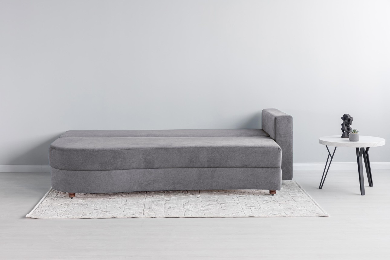 Canapea extensibilă GRACE (cotieră dreapta), cu ladă de depozitare, 2300x1000x770 mm, spațiu de dormit 2100x1500 mm.