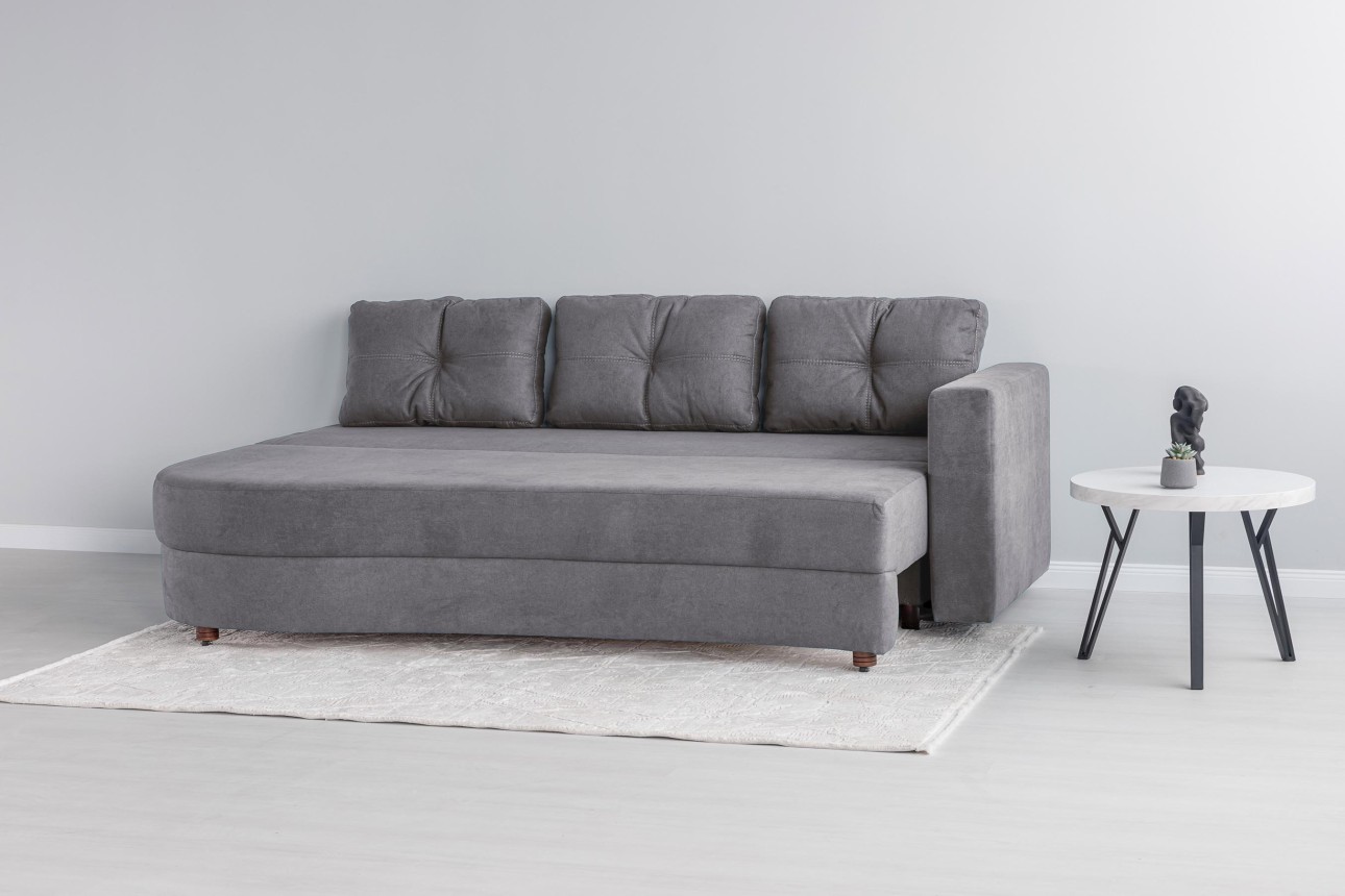 Canapea extensibilă GRACE (cotieră dreapta), cu ladă de depozitare, 2300x1000x770 mm, spațiu de dormit 2100x1500 mm.