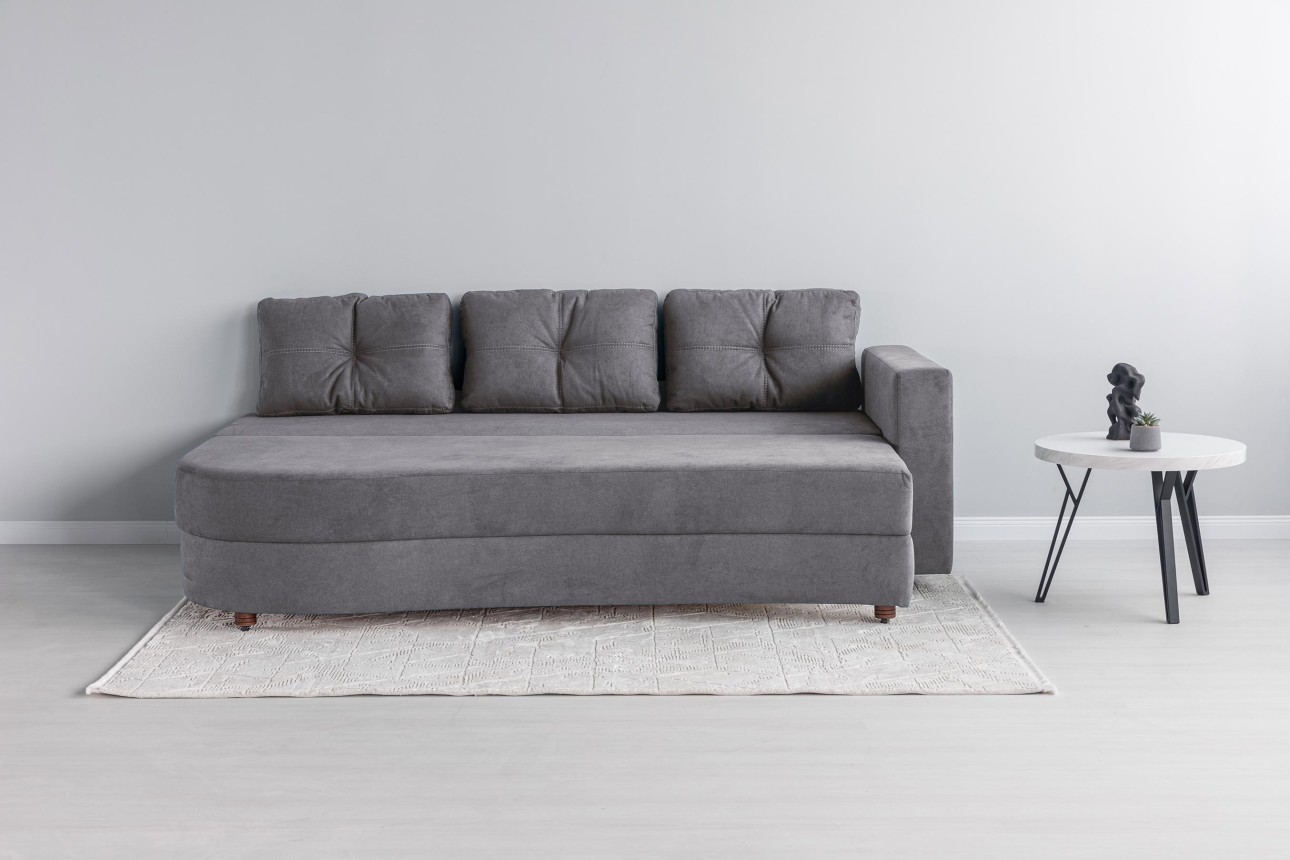 Canapea extensibilă GRACE (cotieră dreapta), cu ladă de depozitare, 2300x1000x770 mm, spațiu de dormit 2100x1500 mm.