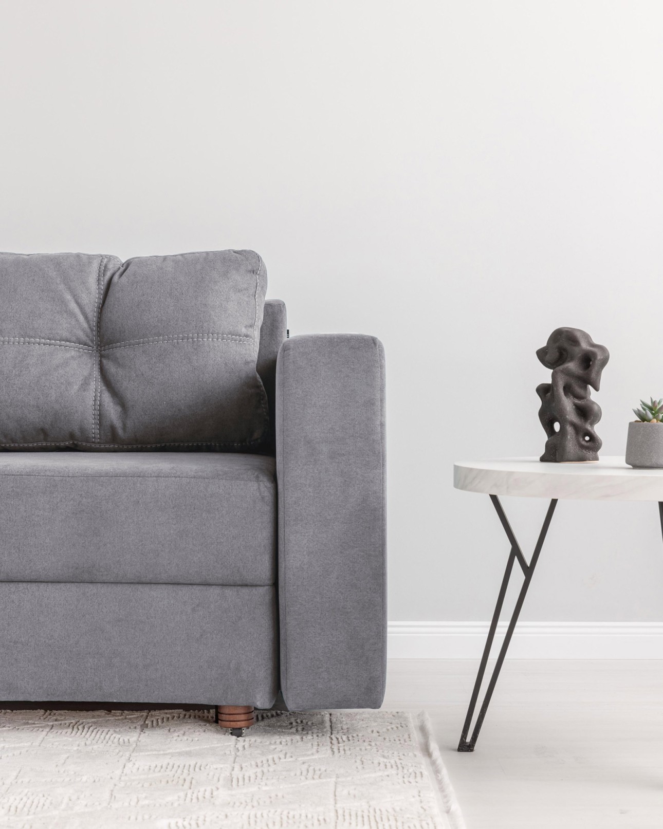 Canapea extensibilă GRACE (cotieră dreapta), cu ladă de depozitare, 2300x1000x770 mm, spațiu de dormit 2100x1500 mm.