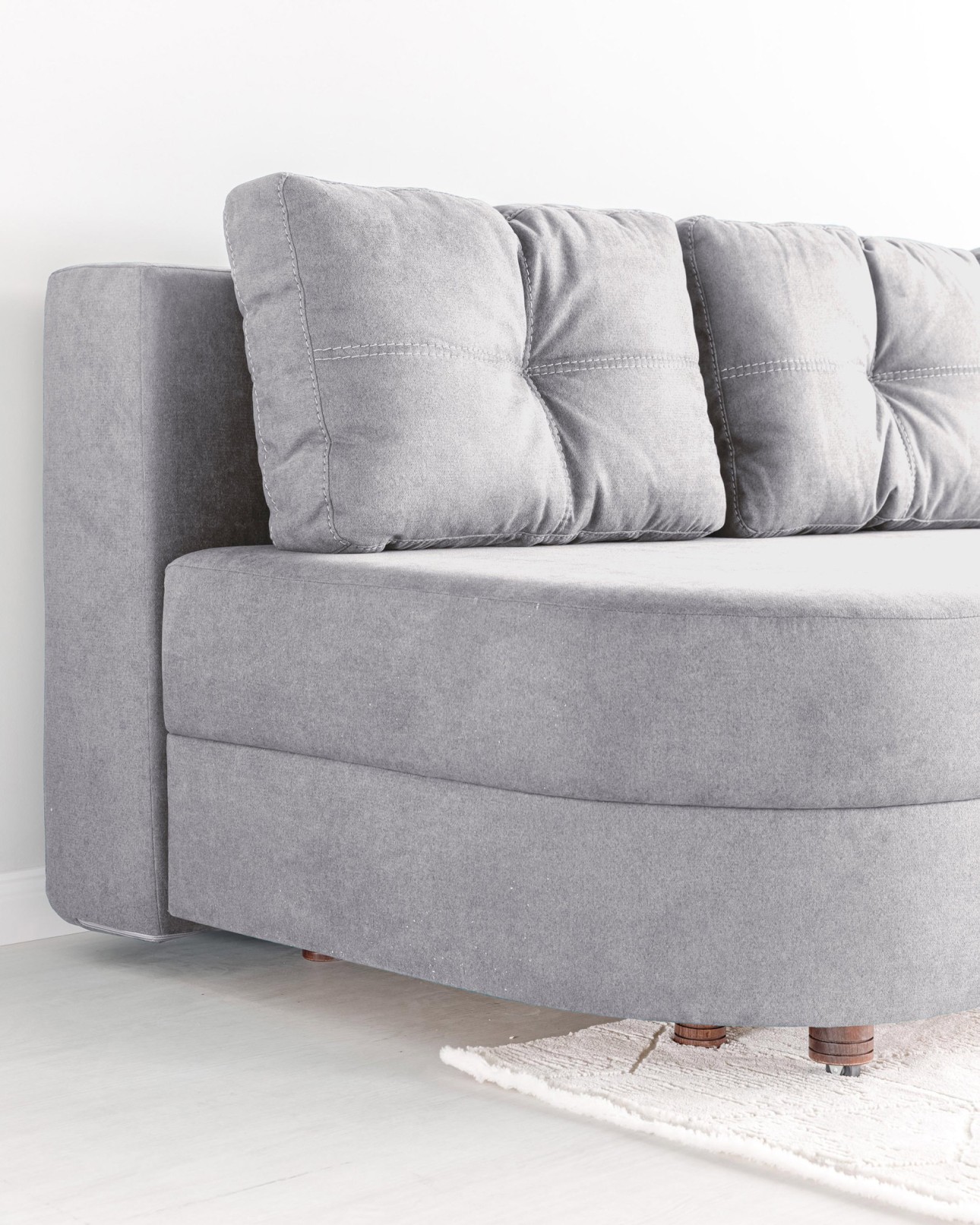Canapea extensibilă GRACE (cotieră dreapta), cu ladă de depozitare, 2300x1000x770 mm, spațiu de dormit 2100x1500 mm.