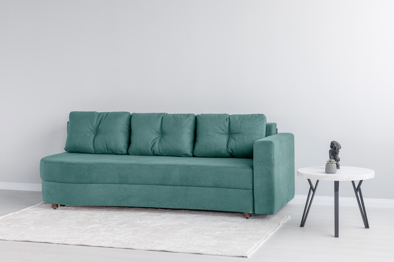 Canapea extensibilă GRACE (cotieră dreapta), cu ladă de depozitare, 2300x1000x770 mm, spațiu de dormit 2100x1500 mm.