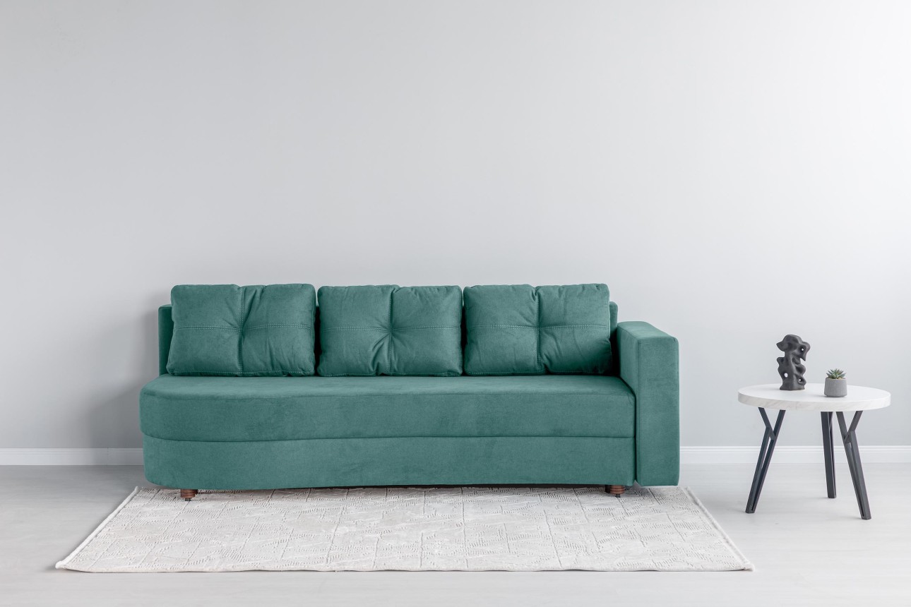 Canapea extensibilă GRACE (cotieră dreapta), cu ladă de depozitare, 2300x1000x770 mm, spațiu de dormit 2100x1500 mm.