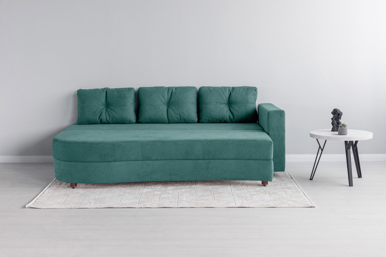 Canapea extensibilă GRACE (cotieră dreapta), cu ladă de depozitare, 2300x1000x770 mm, spațiu de dormit 2100x1500 mm.