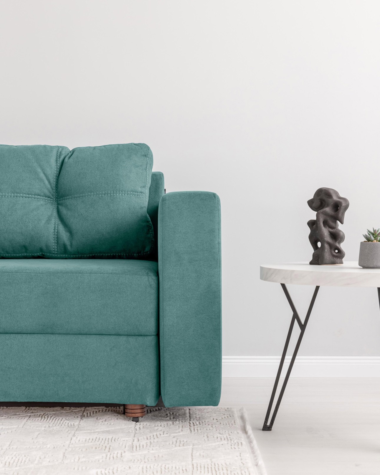 Canapea extensibilă GRACE (cotieră dreapta), cu ladă de depozitare, 2300x1000x770 mm, spațiu de dormit 2100x1500 mm.