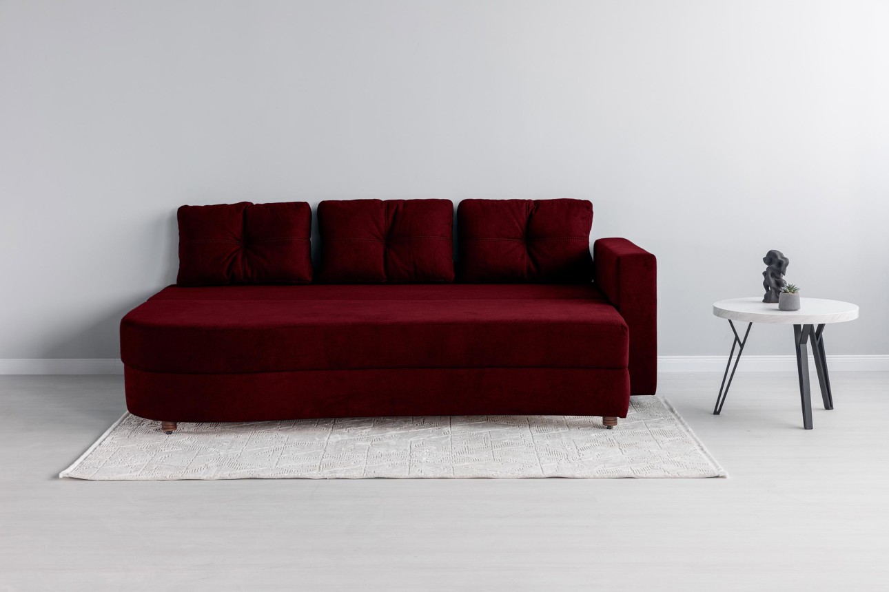 Canapea extensibilă GRACE (cotieră dreapta), cu ladă de depozitare, 2300x1000x770 mm, spațiu de dormit 2100x1500 mm.