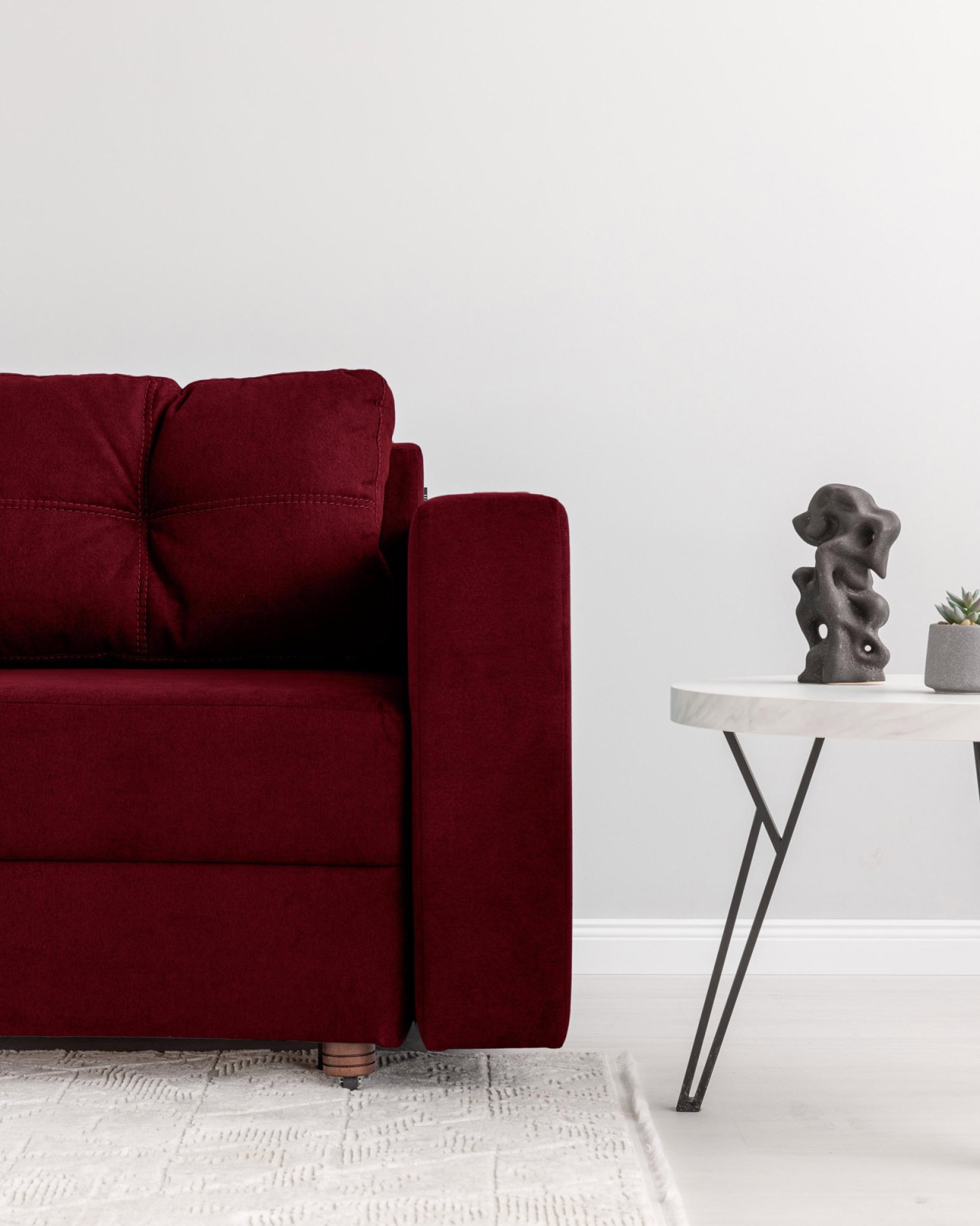 Canapea extensibilă GRACE (cotieră dreapta), cu ladă de depozitare, 2300x1000x770 mm, spațiu de dormit 2100x1500 mm.