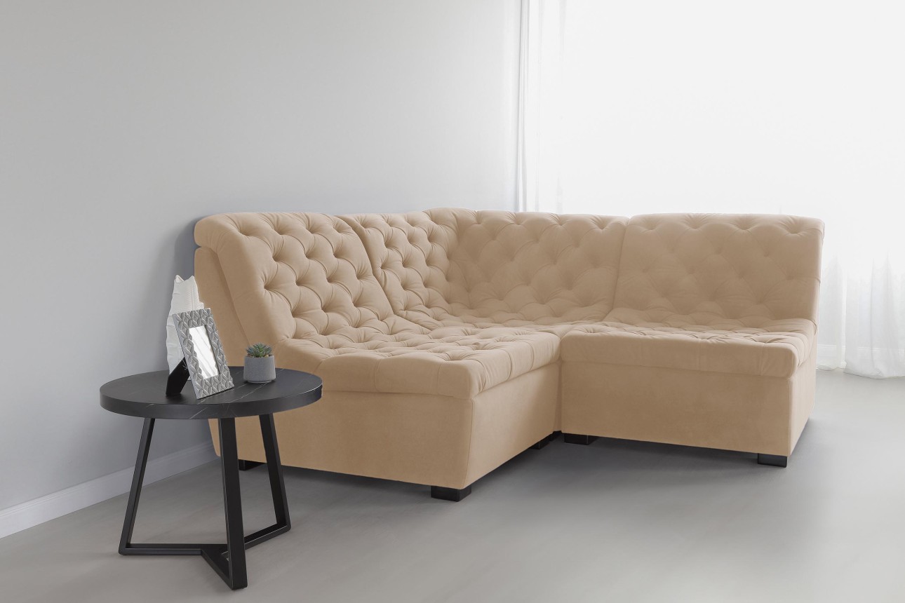Colțar modular VERSAILLES (ansamblul 8), 2100x2100x970 mm.