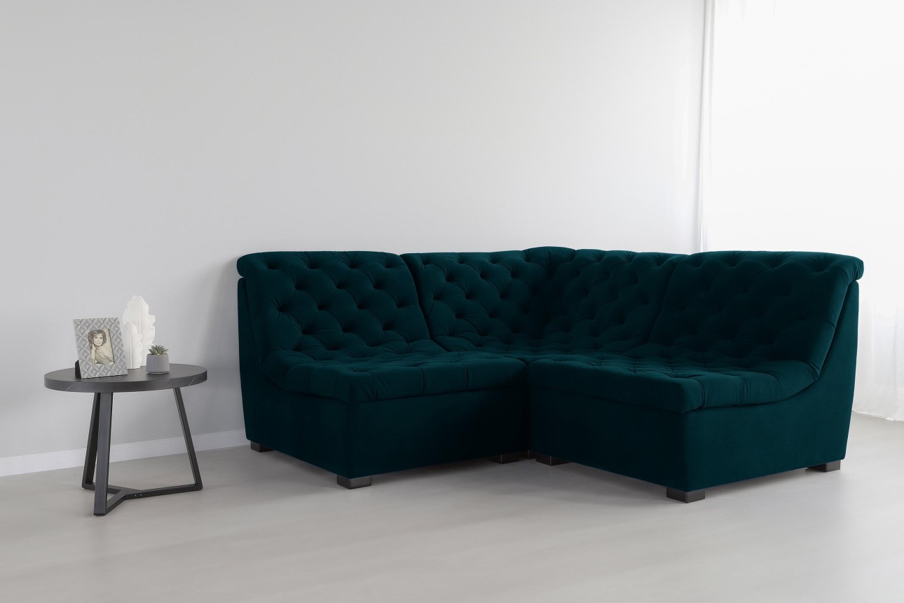 Colțar modular VERSAILLES (ansamblul 8), 2100x2100x970 mm.