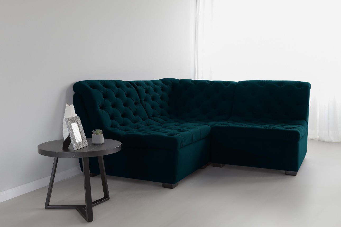 Colțar modular VERSAILLES (ansamblul 8), 2100x2100x970 mm.
