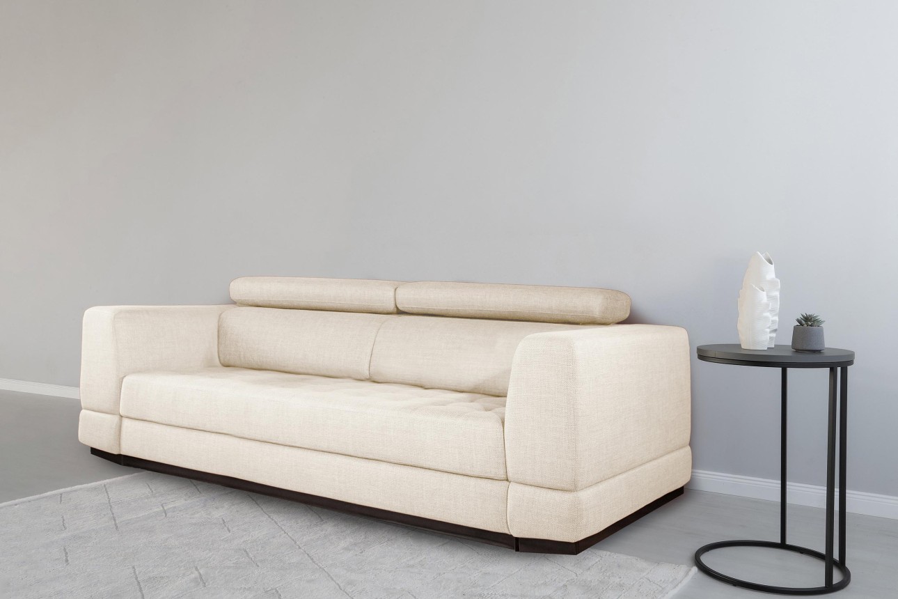 Canapea extensibilă BUTLER 2000, tetiere reglabile, 2560x1120x780 mm, spațiu de dormit 1980x1930 mm.