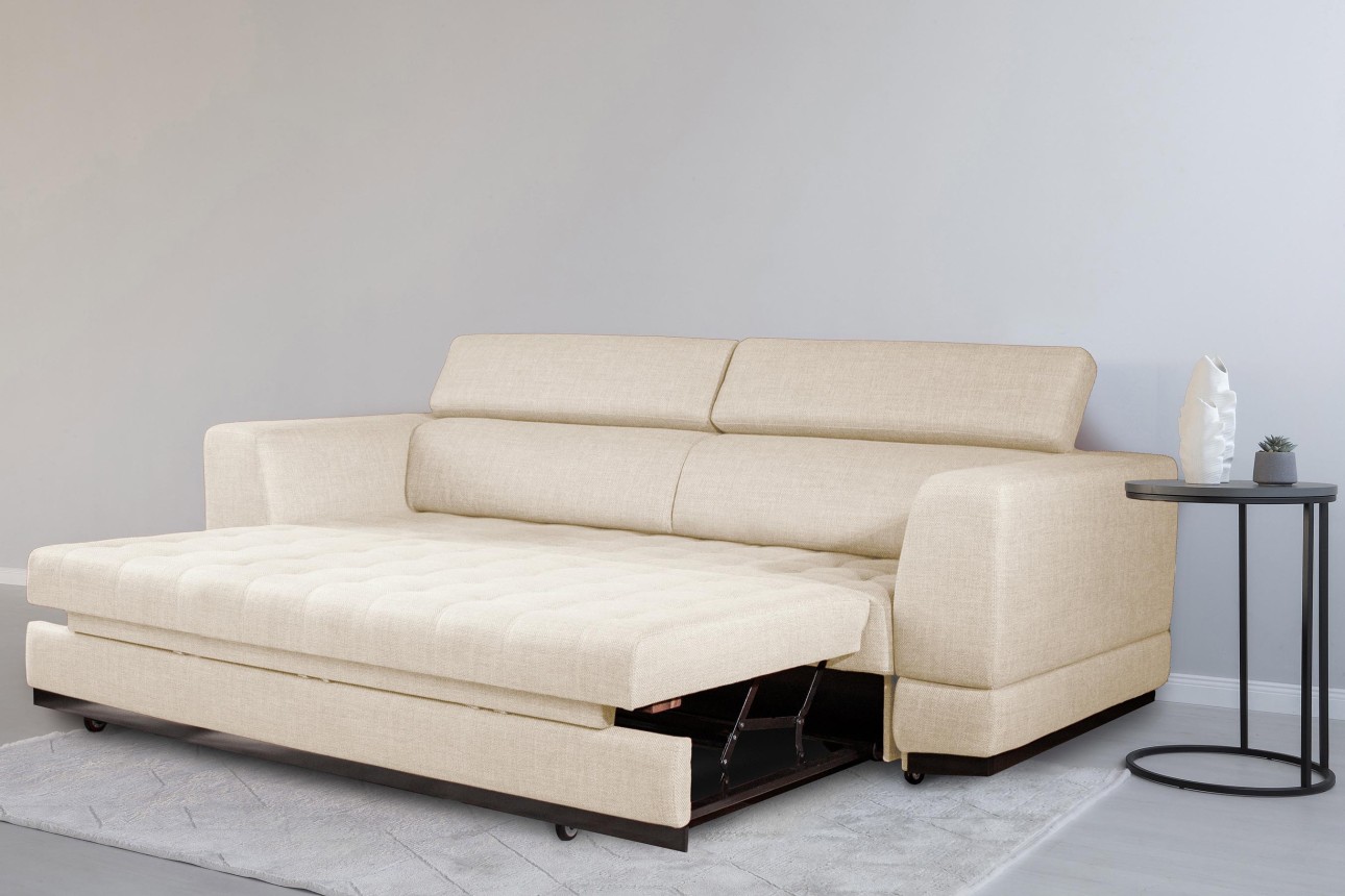 Canapea extensibilă BUTLER 2000, tetiere reglabile, 2560x1120x780 mm, spațiu de dormit 1980x1930 mm.