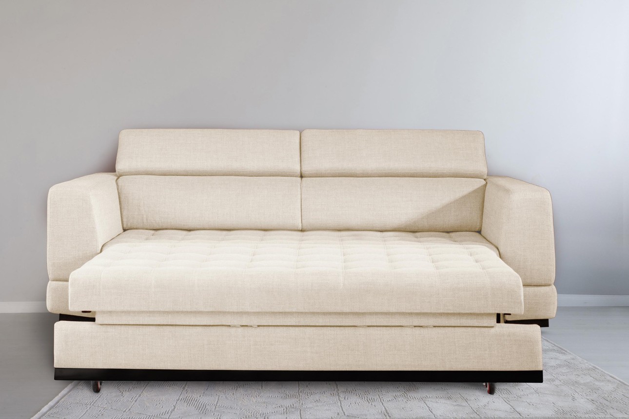 Canapea extensibilă BUTLER 2000, tetiere reglabile, 2560x1120x780 mm, spațiu de dormit 1980x1930 mm.
