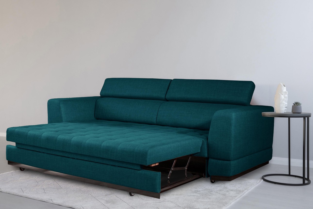 Canapea extensibilă BUTLER 2000, tetiere reglabile, 2560x1120x780 mm, spațiu de dormit 1980x1930 mm.